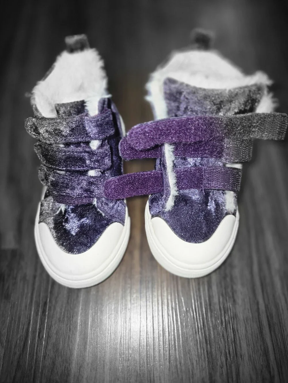 Cat & Jack Purple Faux Fur High-Top Kids Boots Size 7 Toddler